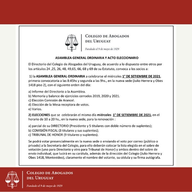 Asamblea General Ordinaria y Acto Eleccionario