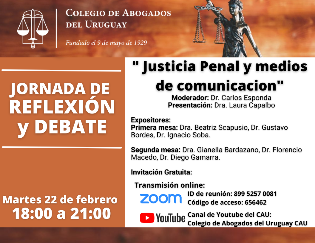 Jornada de Reflexión y Debate: “Justicia Penal y medios de comunicación”