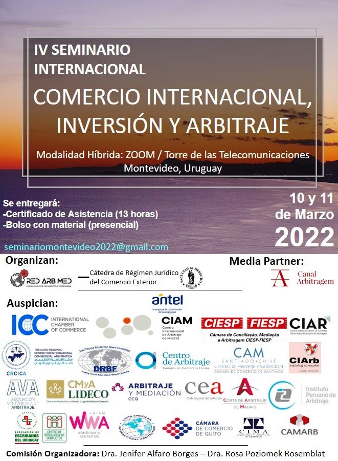 IV Seminario Internacional: Comercio Internacional, Inversión y Arbitraje