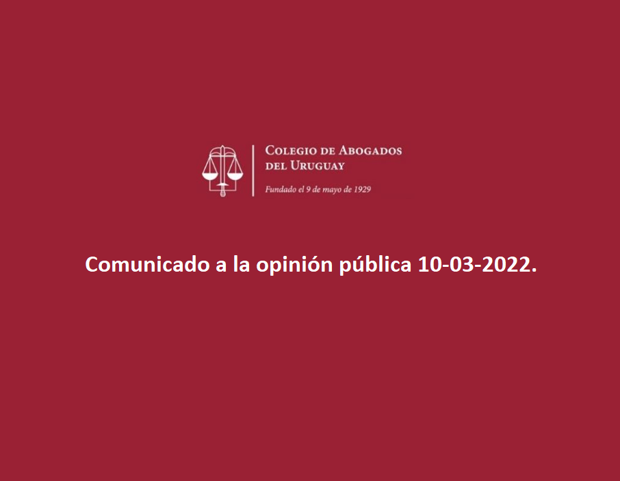 Comunicado CAU 10-03-2022