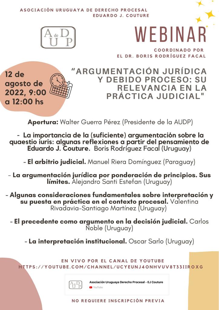 Webinar – Argumentación jurídica y debido proceso: su relevancia en la práctica judicial