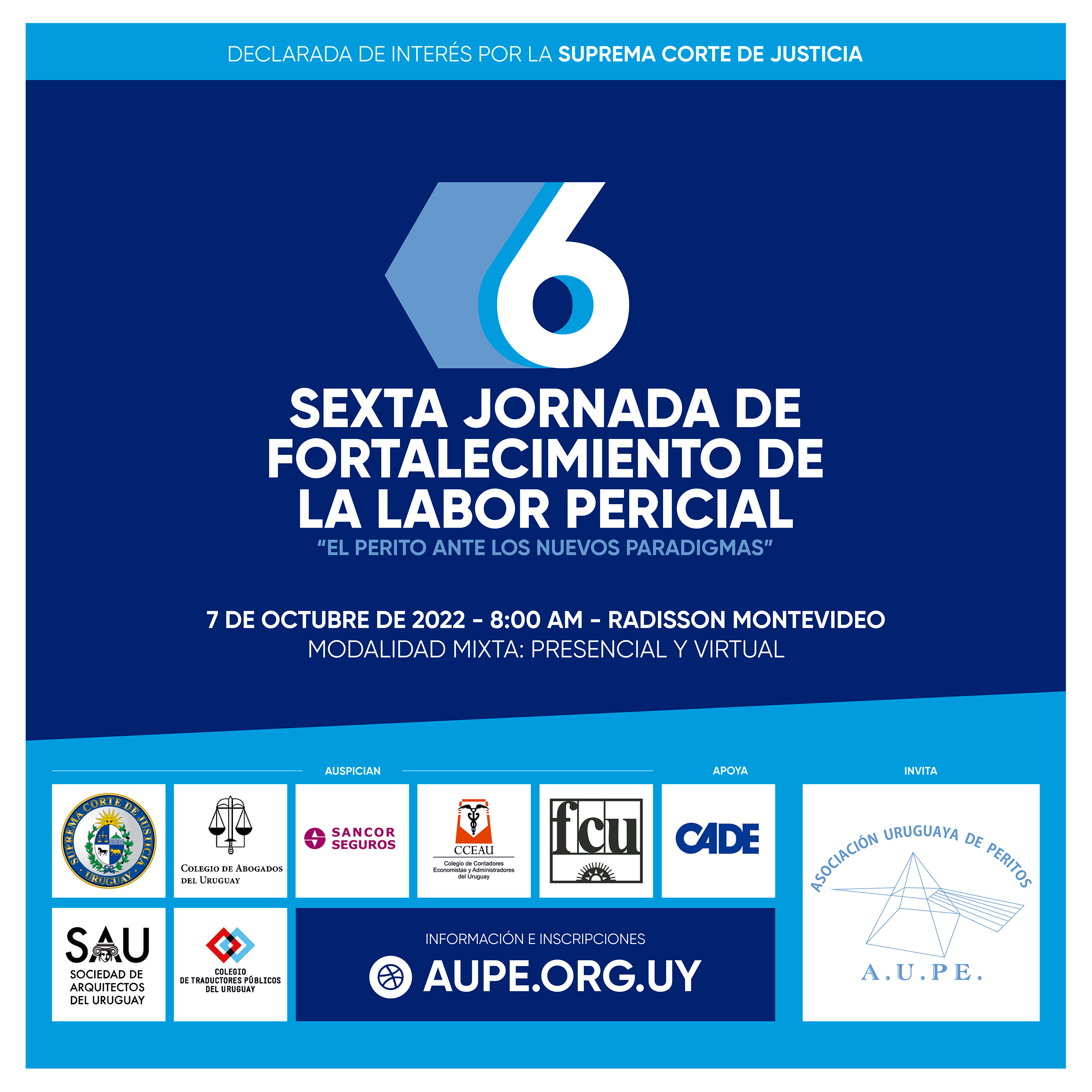 Sexta jornada de fortalecimiento de la Labor Pericial: “El perito ante los nuevos paradigmas”