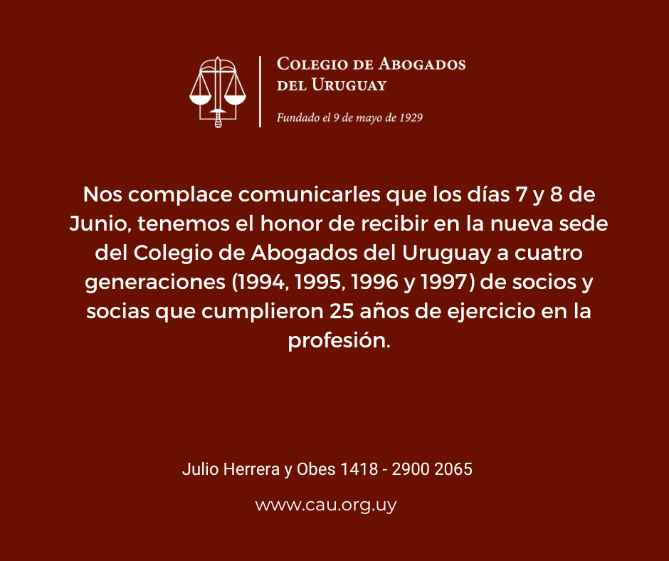 Reconocimiento a los 25 años de profesión a nuestros socios y socias