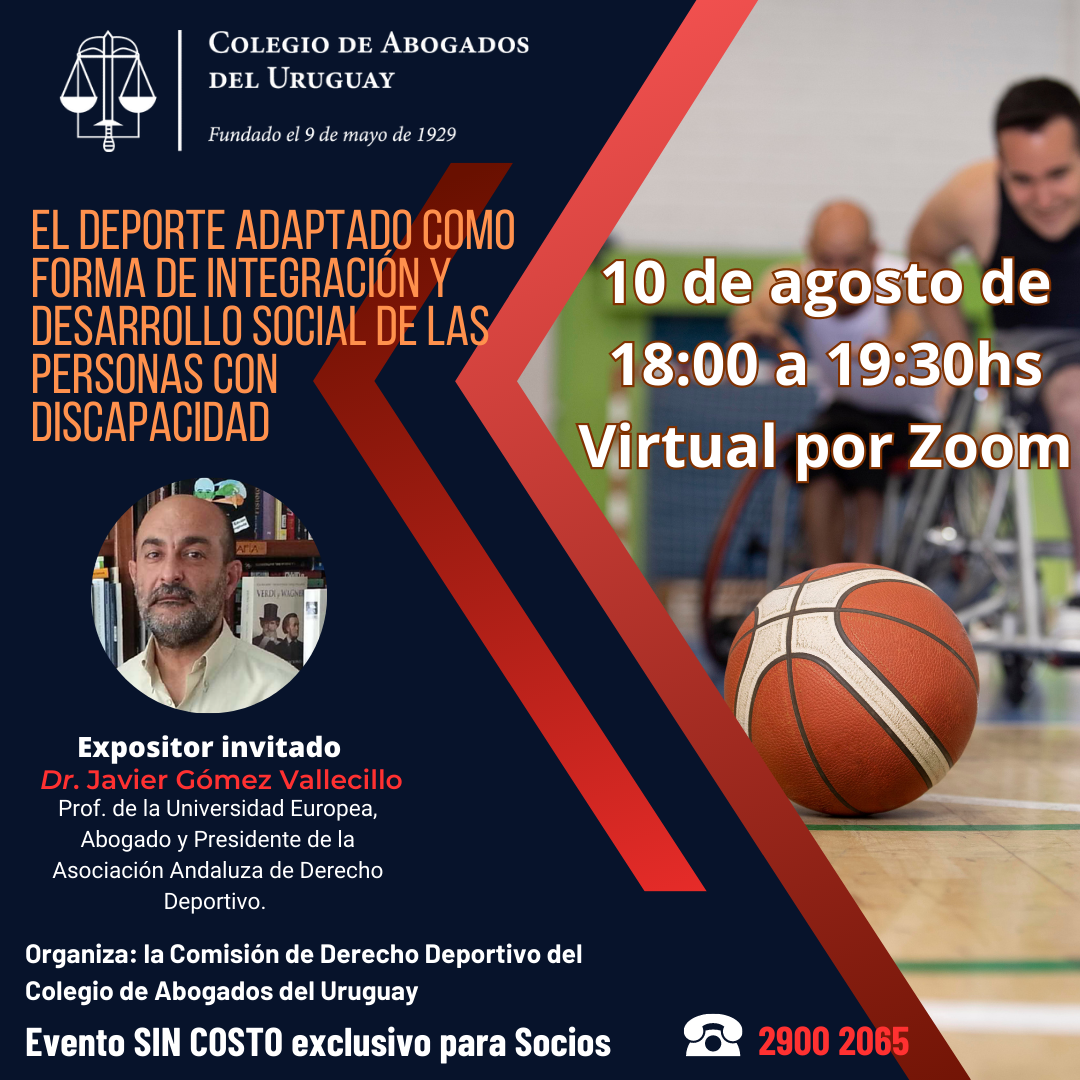 Charla: EL DEPORTE ADAPTADO COMO FORMA DE INTEGRACIÓN Y DESARROLLO SOCIAL DE LAS PERSONAS CON DISCAPACIDAD