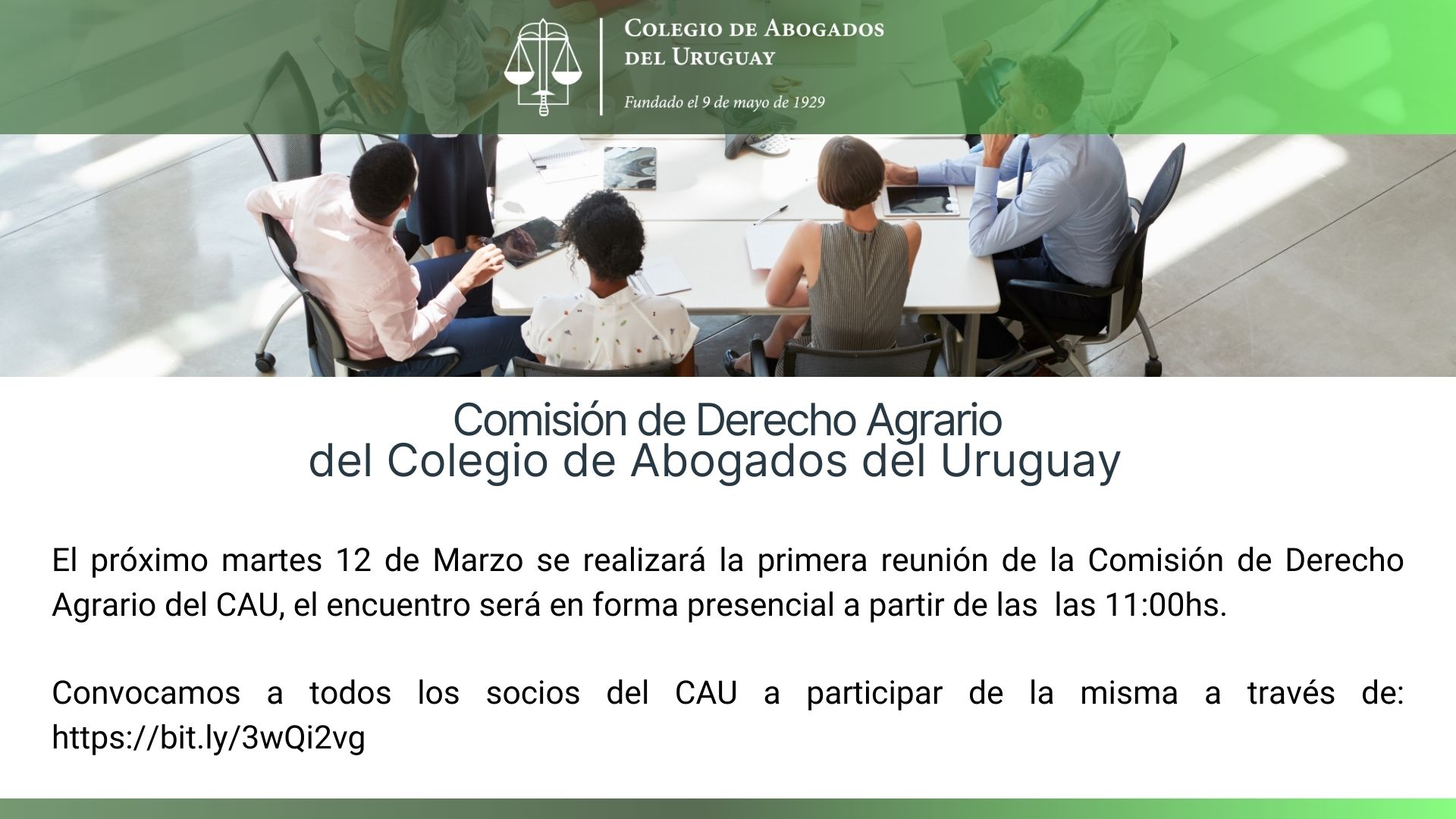 Lanzamiento de la Comisión de Derecho Agrario del Colegio de Abogados del Uruguay