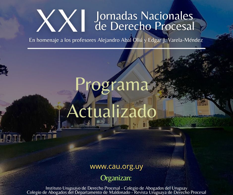 Programa actualizado de las XXI Jornadas Nacionales de Derecho Procesal