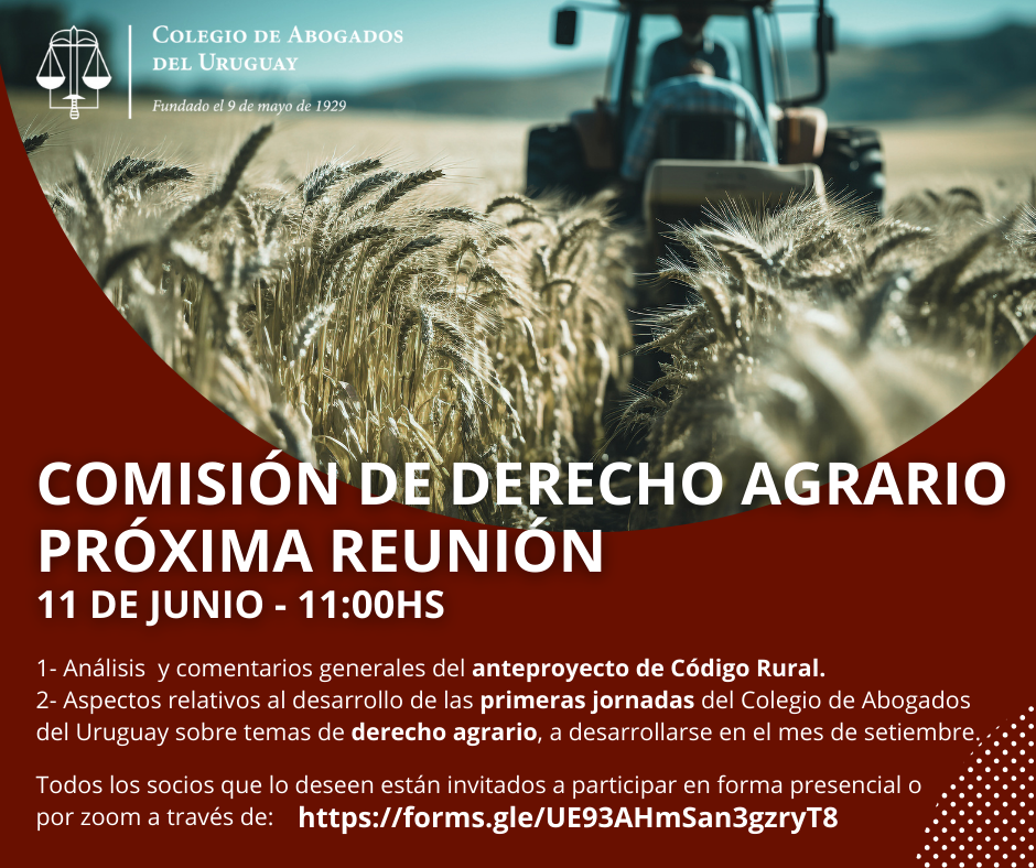 Comisión de Derecho Agrario – 11 de Junio