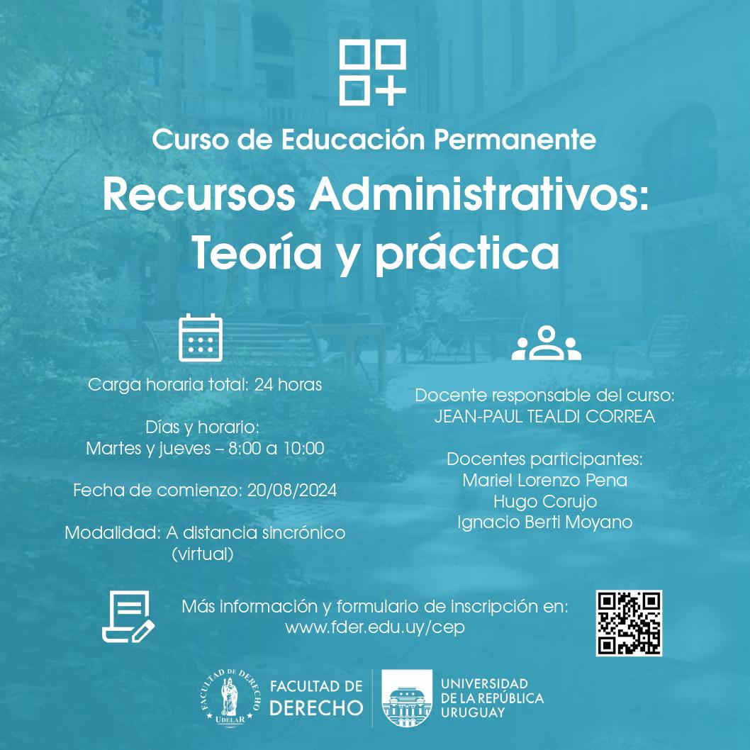 Facultad de Derecho – Recursos Administrativos: Teoría y práctica