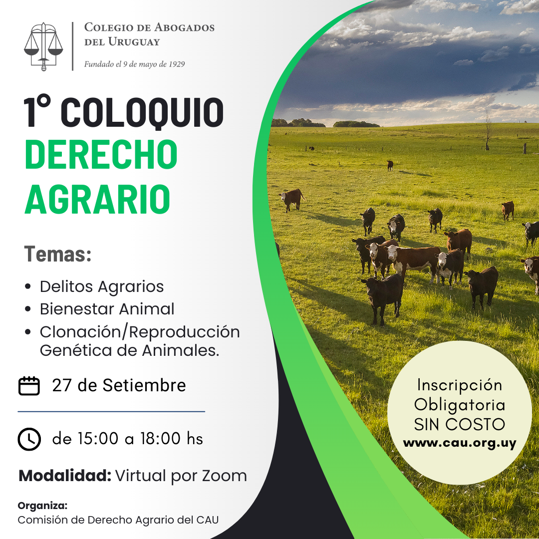 1° COLOQUIO DE DERECHO AGRARIO DEL CAU