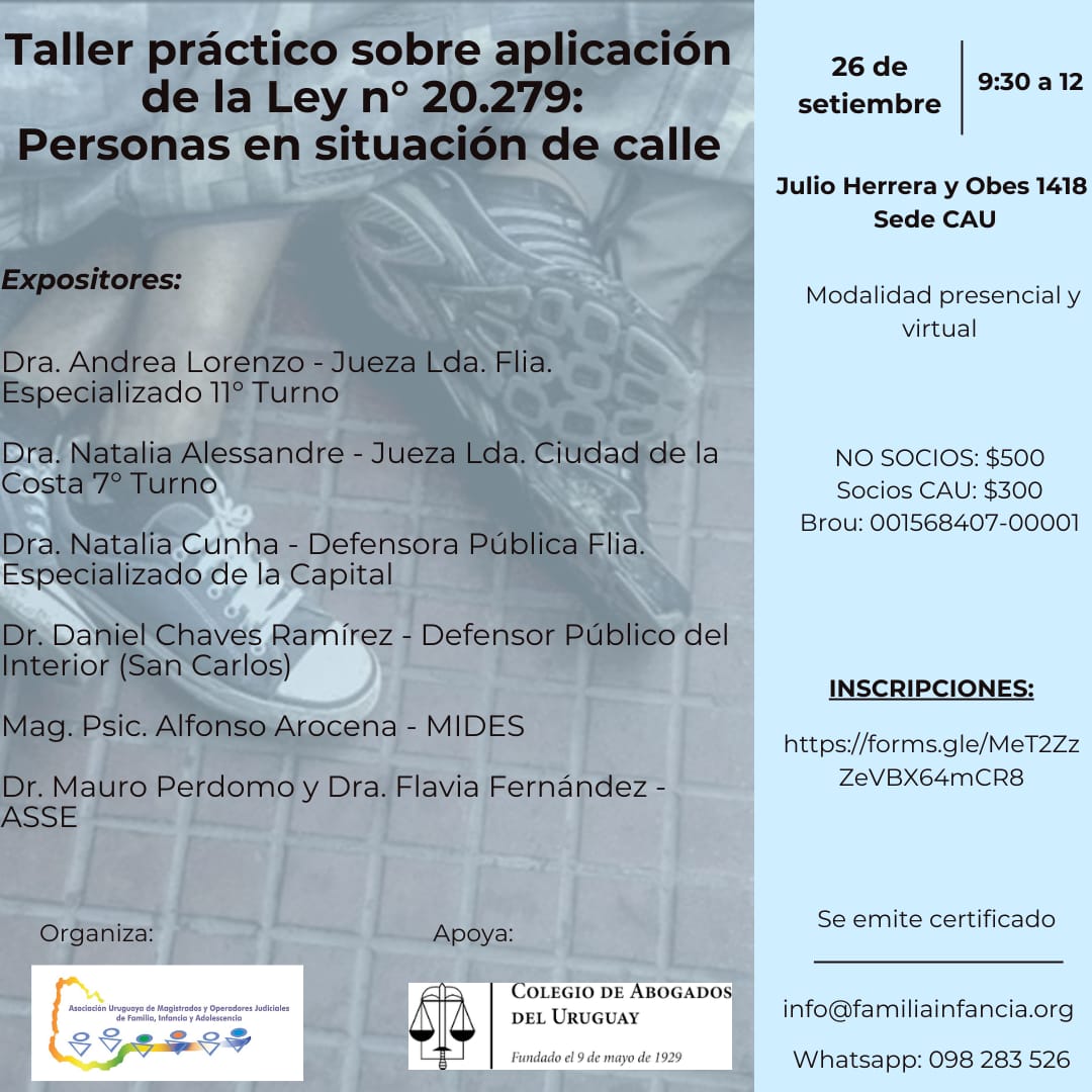 Taller práctico sobre aplicación de la Ley n° 20.279: Personas en situación de calle
