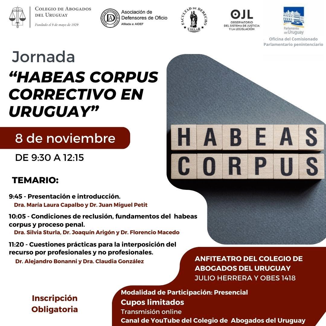 Jornada: “Habeas Corpus correctivo en Uruguay”