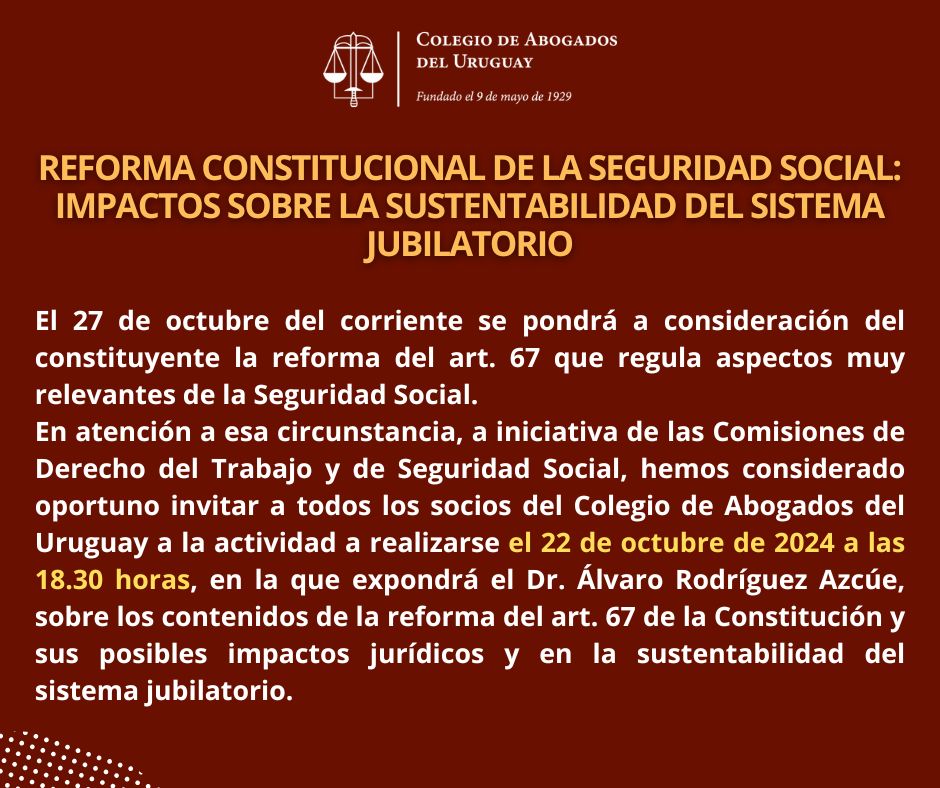 REFORMA CONSTITUCIONAL DE LA SEGURIDAD SOCIAL: IMPACTOS SOBRE LA SUSTENTABILIDAD DEL SISTEMA JUBILATORIO
