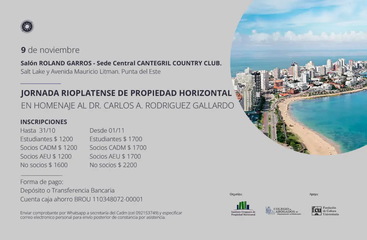 Jornada Rioplatense de Propiedad Horizontal en Homenaje al Dr. Carlos A. Rodriguez Gallardo