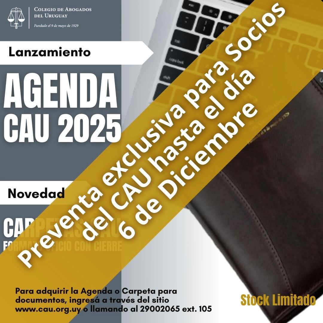 Atención: Preventa exclusiva para Socios del CAU hasta el día 6 de Diciembre
