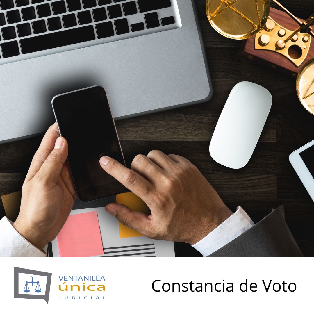 Ingreso de “Constancia de voto” a través de Ventanilla Única Judicial