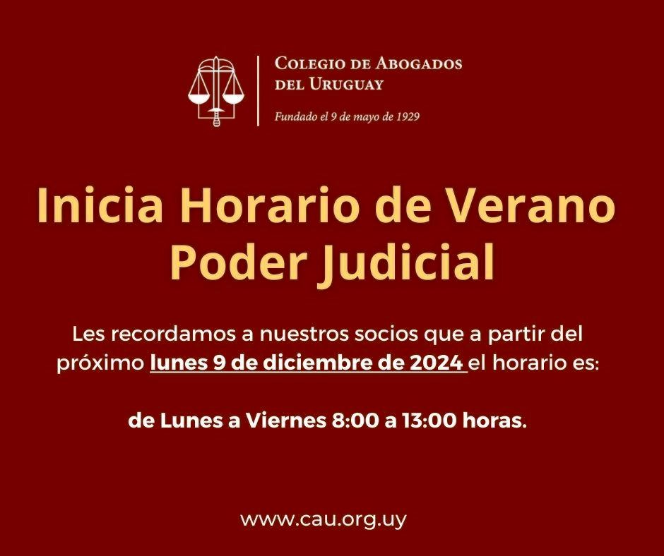 Inicia Horario de Verano Poder Judicial