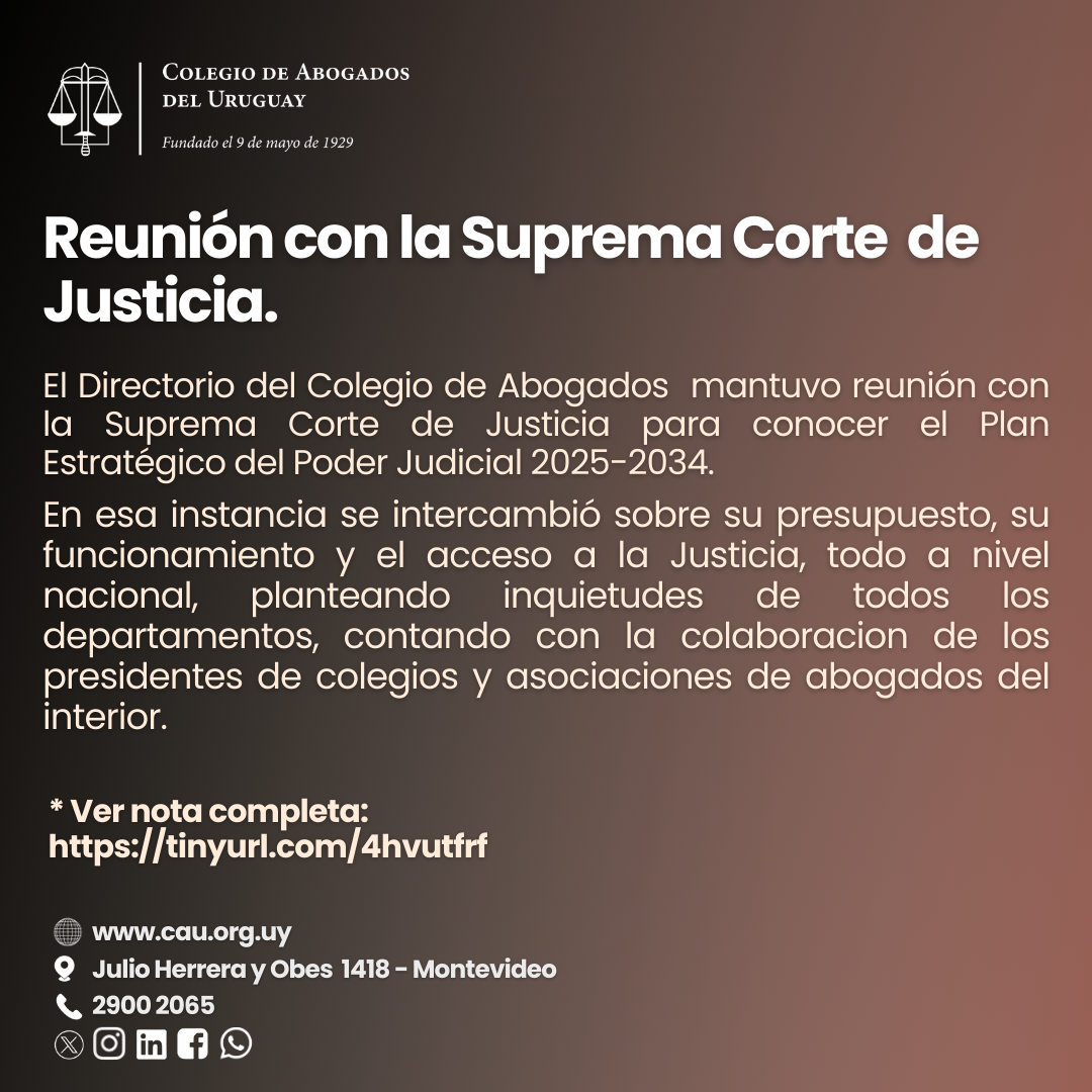 Reunión con la Suprema Corte de Justicia.