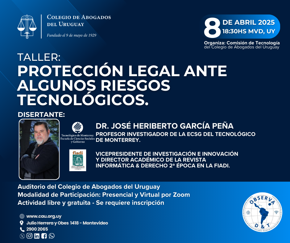 Taller Protección legal ante algunos riesgos tecnológicos