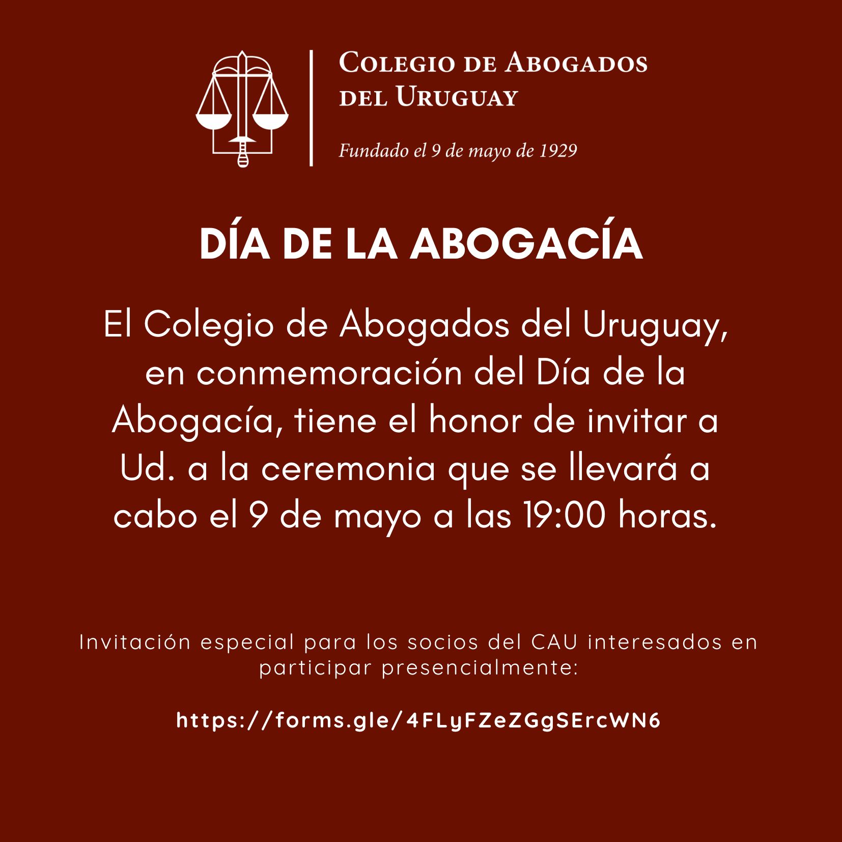 Invitación Día de la Abogacía 2025