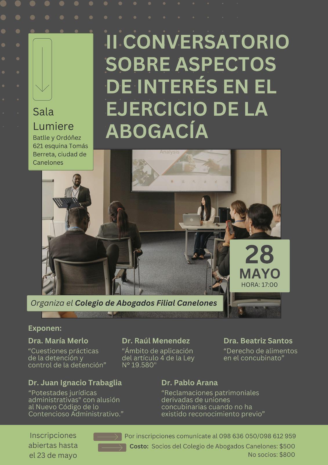 II Conversatorio sobre aspectos de interés en el Ejercicio de la Abogacía