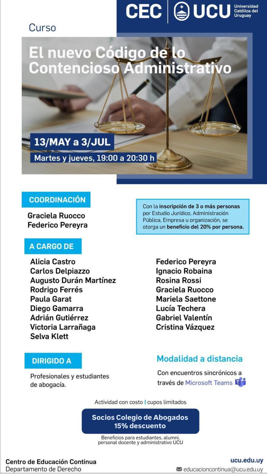 Curso: El nuevo Código de lo Contencioso Administrativo