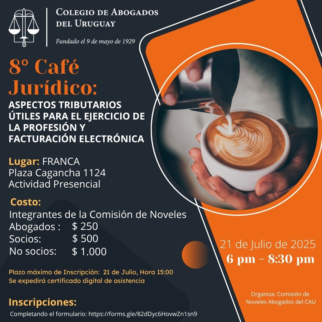 8vo Café Jurídico – Aspectos tributarios útiles para el ejercicio de la profesión y facturación electrónica