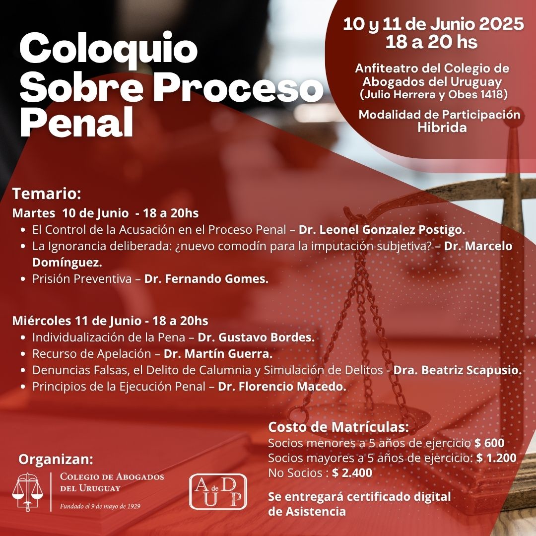 Coloquio Derecho Procesal Penal 2025