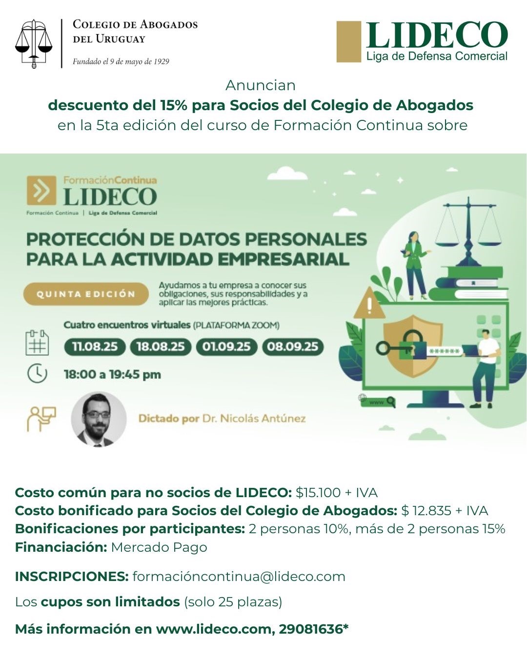 LIDECO: Protección de Datos Personales para la Actividad Empresarial – Quinta Edición