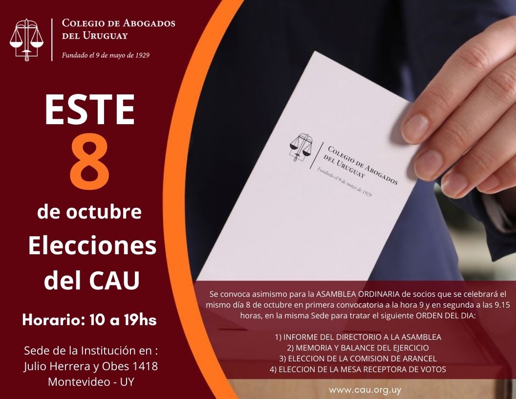 Elecciones CAU – 8 de Octubre de 2025