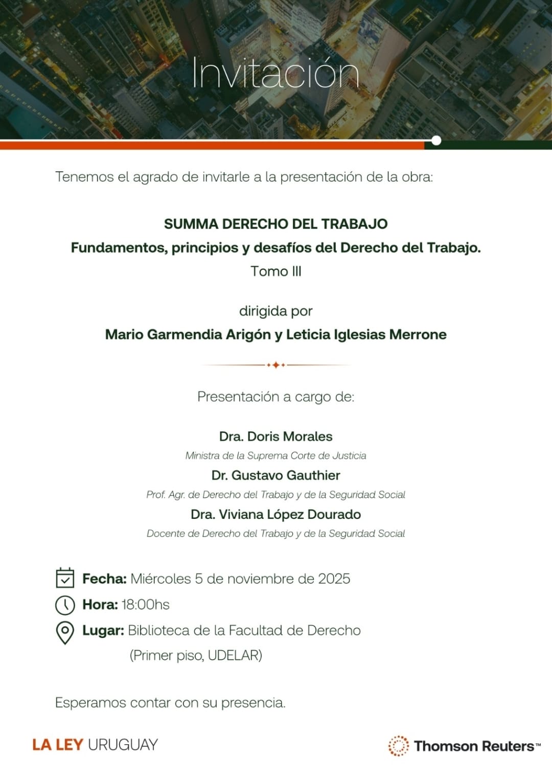 Presentación de la obra: Summa Derecho del Trabajo