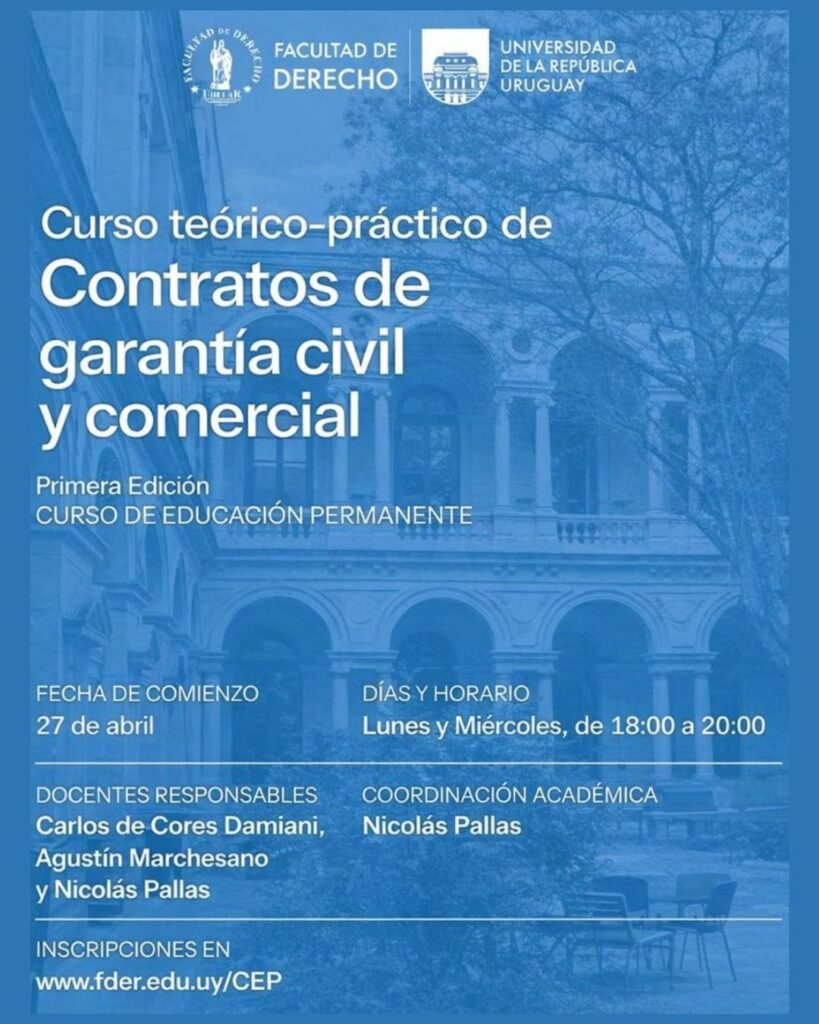 Curso Contrato de garantía civil y comercial – UDELAR