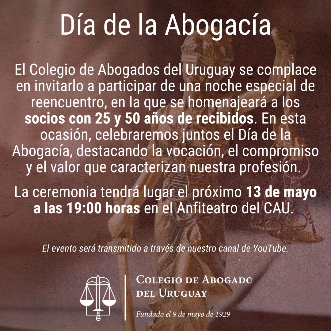 Invitación al Día de la Abogacía 2026