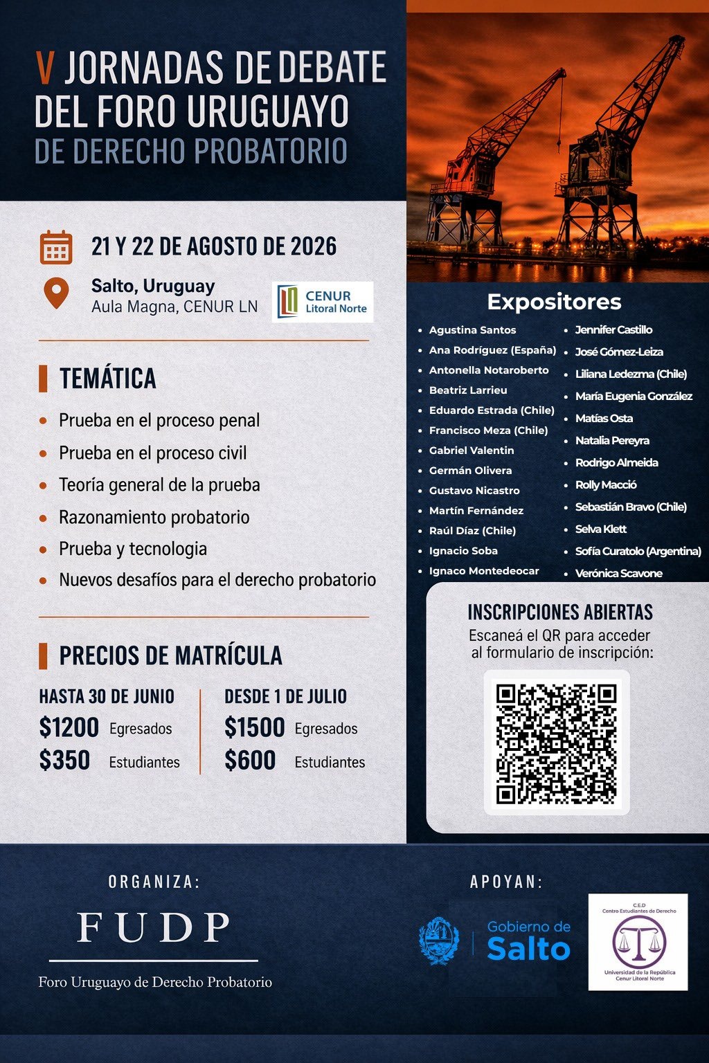 V Jornadas de debate del foro uruguayo de Derecho Probatorio