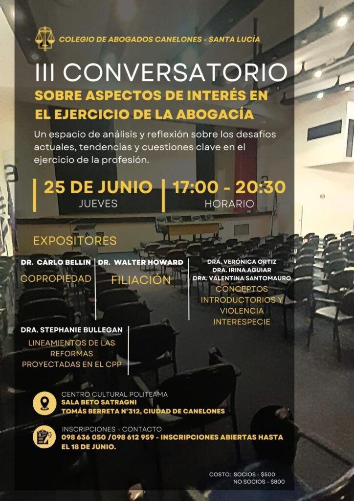 III CONVERSATORIO – Sobre aspectos de interés en el ejercicio de la Abogacía