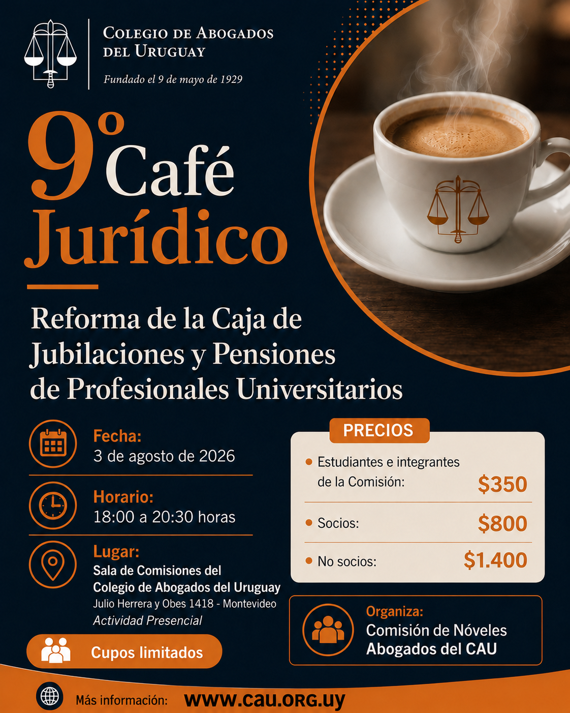 9no Café Jurídico – Reforma de la Caja de Jubilaciones y Pensiones de Profesionales Universitarios