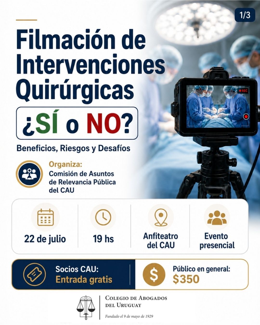 Filmación de intervenciones quirúrgicas: ¿Sí o No?