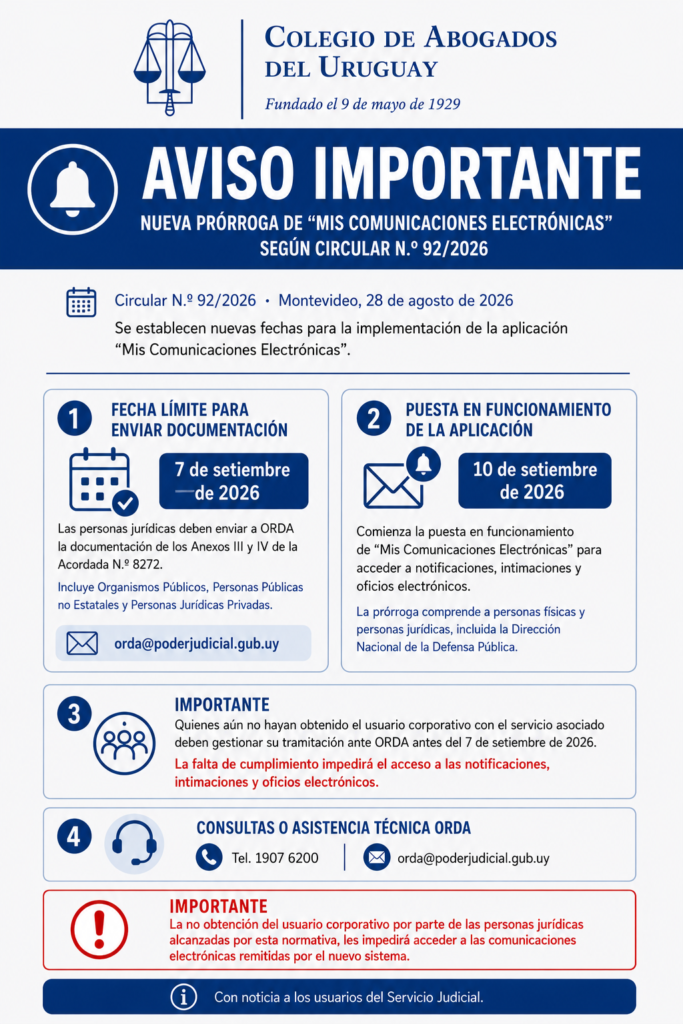 Nueva prórroga – MIS COMUNICACIONES ELECTRÓNICAS