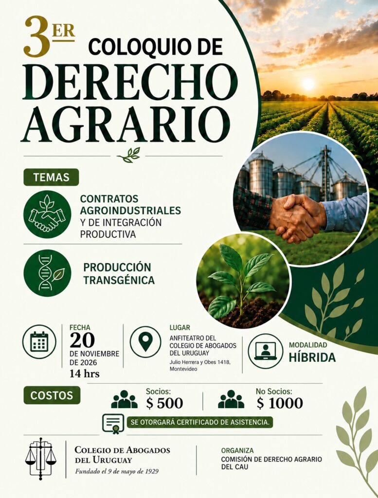 3er Coloquio de Derecho Agrario 2026