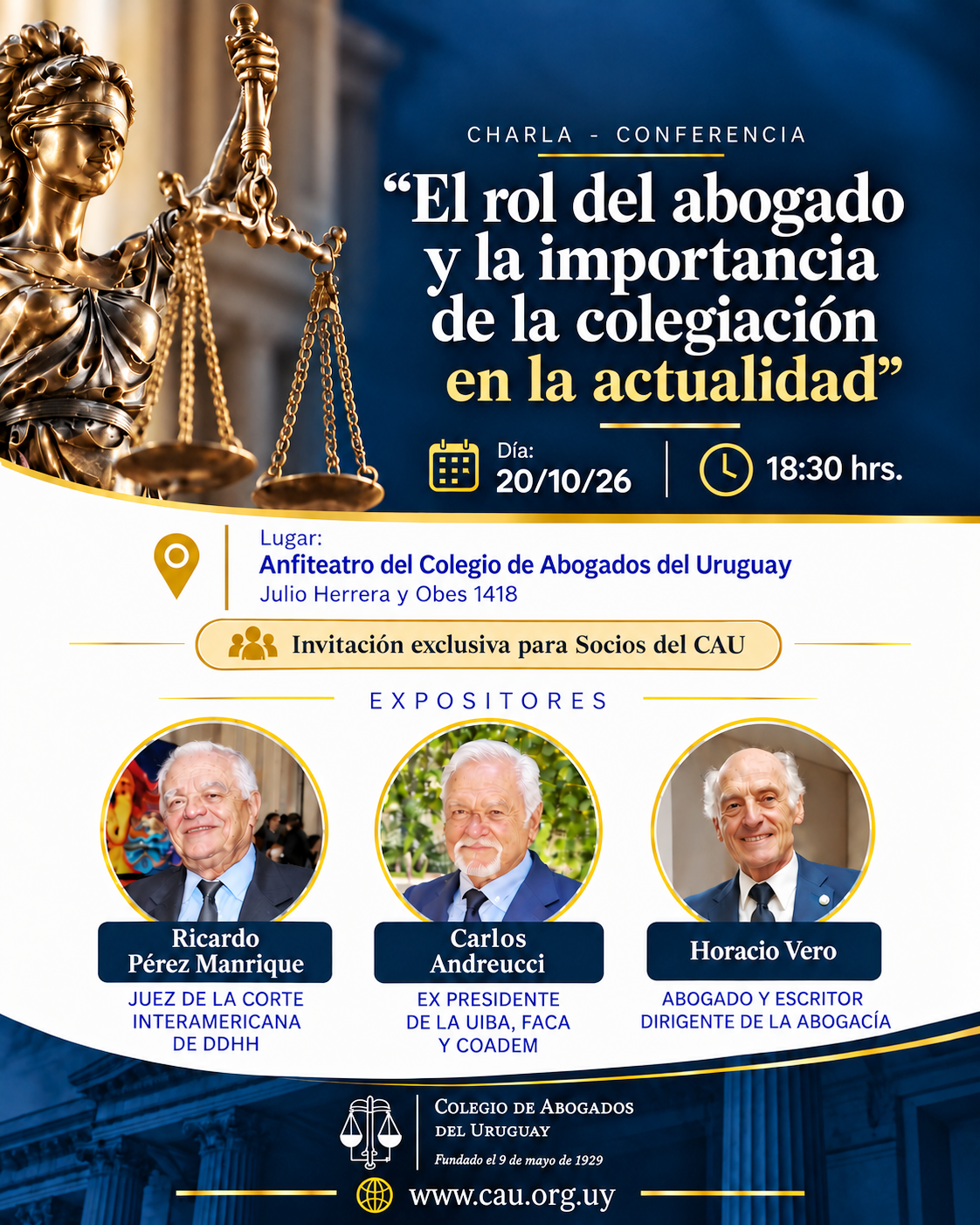 Charla – Conferencia | El rol del abogado y la importancia de la colegiación en la actualidad